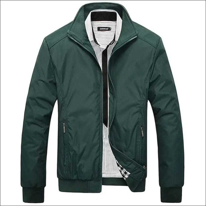 New Casual Jacket - Green / 2XL - 11451337-green-2xl BROKER