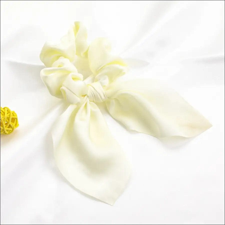 New Chiffon Bowknot Elastic Hair Bands For Women Girls Solid