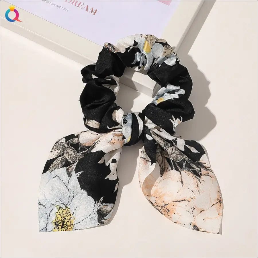 New Chiffon Bowknot Elastic Hair Bands For Women Girls Solid