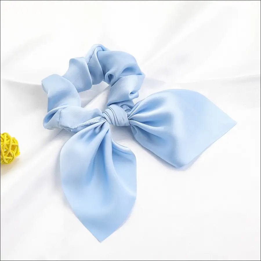 New Chiffon Bowknot Elastic Hair Bands For Women Girls Solid