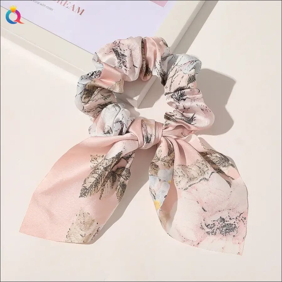 New Chiffon Bowknot Elastic Hair Bands For Women Girls Solid