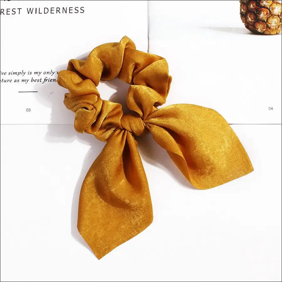 New Chiffon Bowknot Elastic Hair Bands For Women Girls Solid