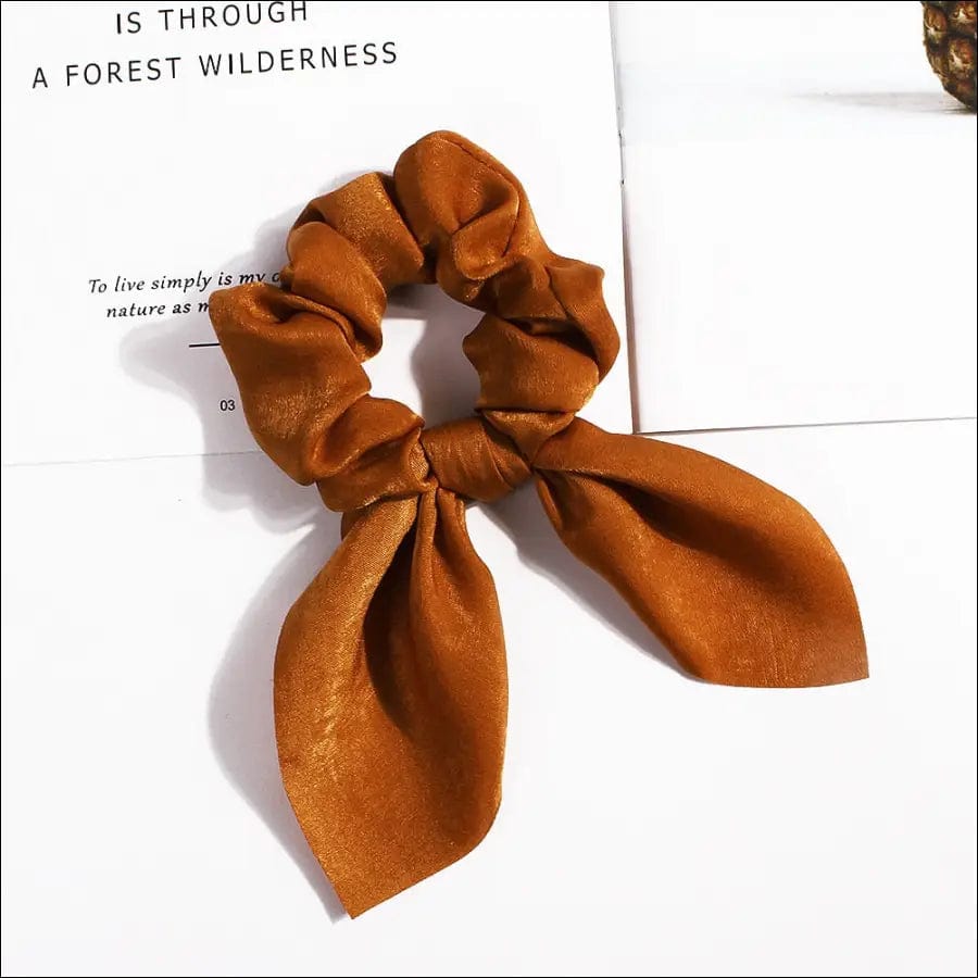 New Chiffon Bowknot Elastic Hair Bands For Women Girls Solid