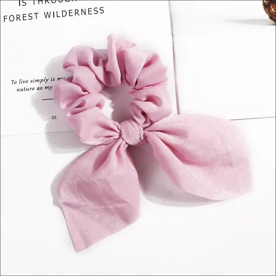 New Chiffon Bowknot Elastic Hair Bands For Women Girls Solid