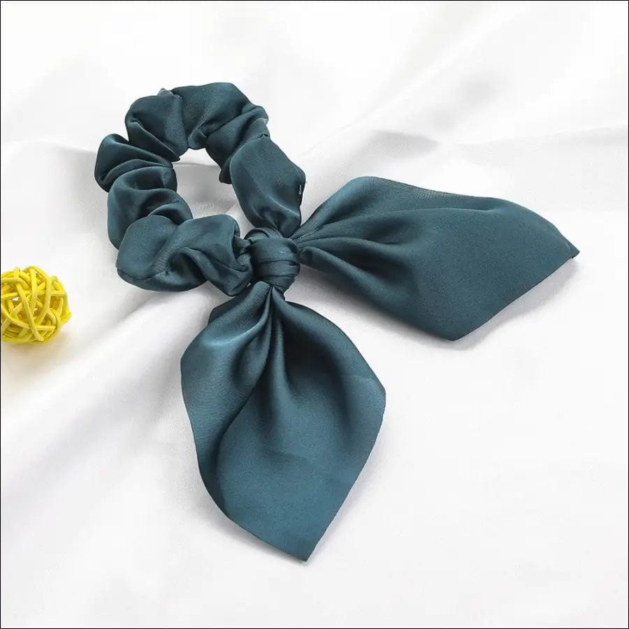 New Chiffon Bowknot Elastic Hair Bands For Women Girls Solid