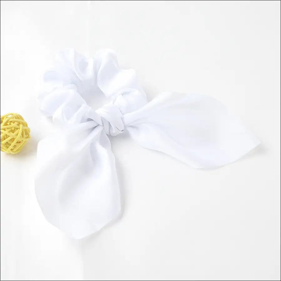 New Chiffon Bowknot Elastic Hair Bands For Women Girls Solid