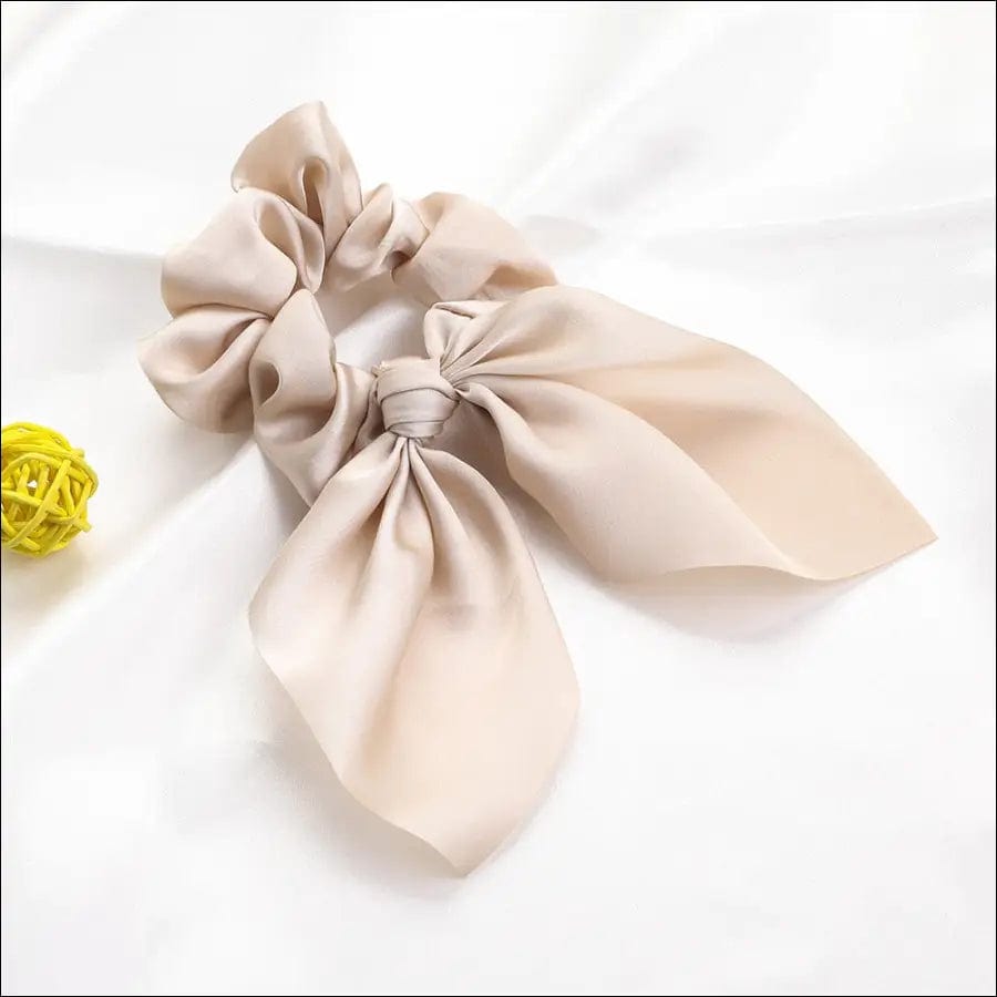 New Chiffon Bowknot Elastic Hair Bands For Women Girls Solid