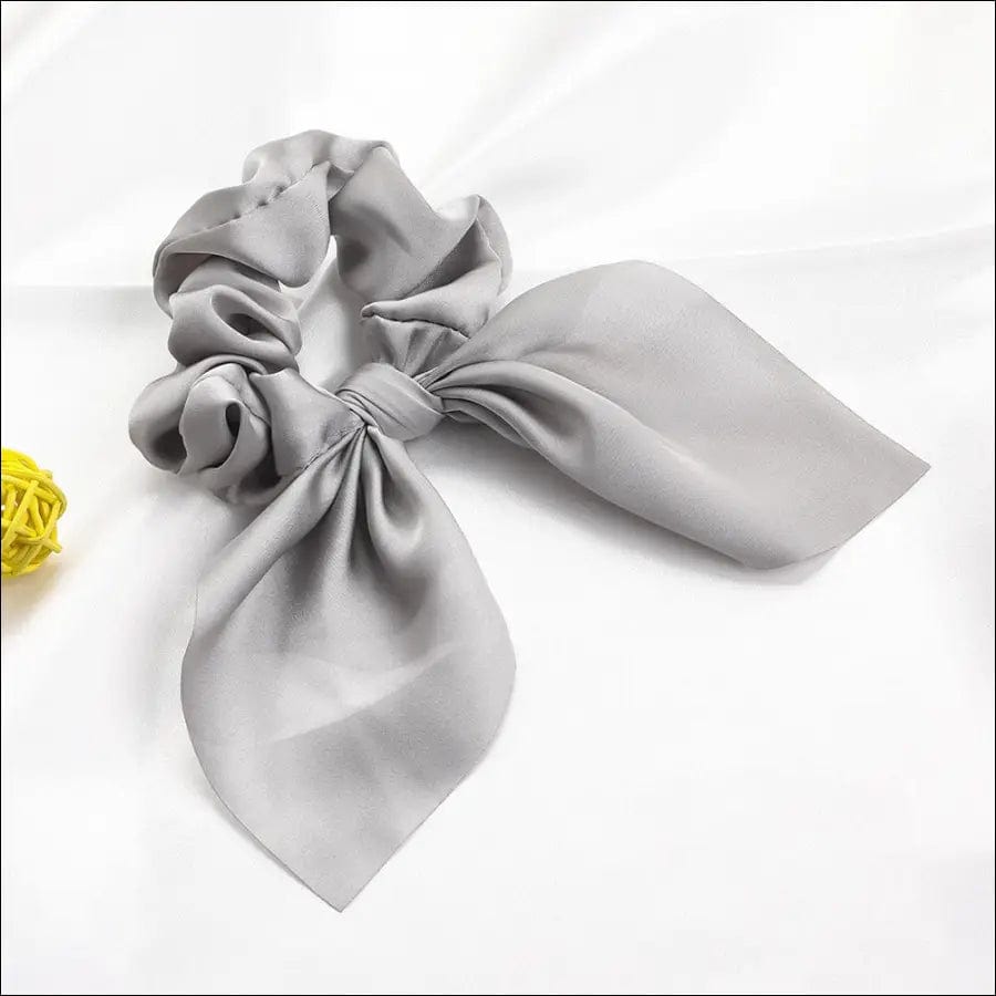 New Chiffon Bowknot Elastic Hair Bands For Women Girls Solid