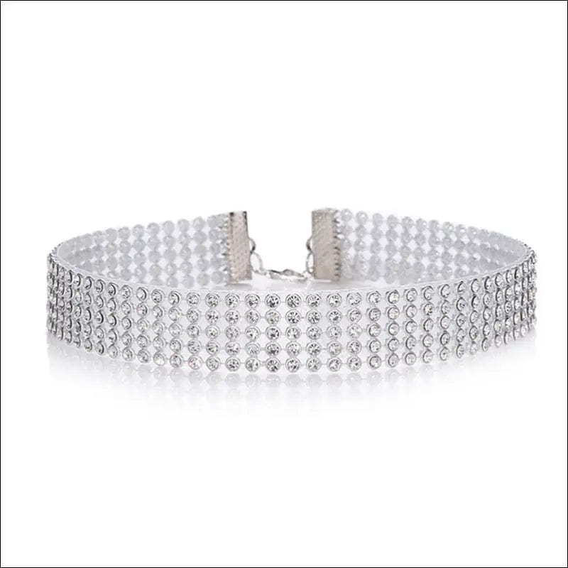 New Crystal Rhinestone Choker Necklace Women Wedding