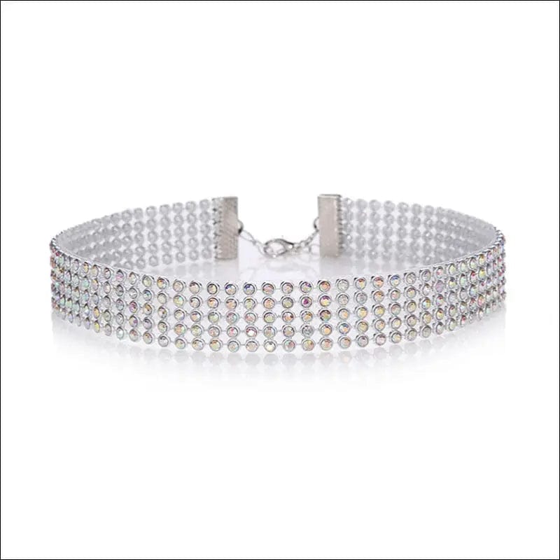 New Crystal Rhinestone Choker Necklace Women Wedding