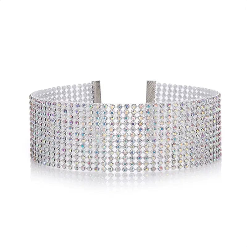 New Crystal Rhinestone Choker Necklace Women Wedding