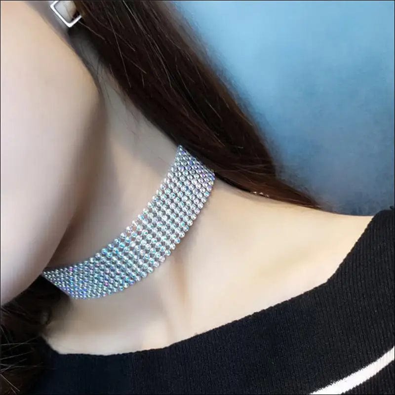 New Crystal Rhinestone Choker Necklace Women Wedding