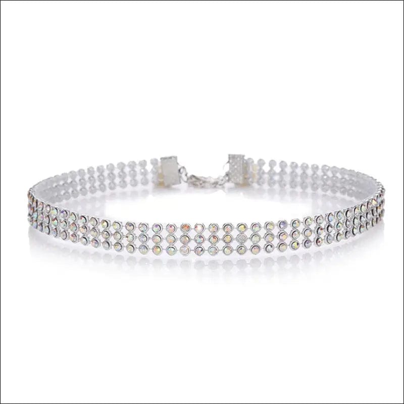 New Crystal Rhinestone Choker Necklace Women Wedding