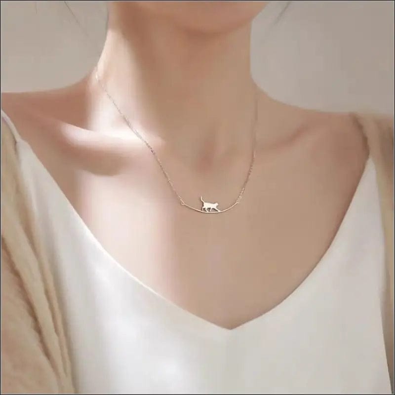 New Fashion Cat Curved Simple Personality 925 Sterling