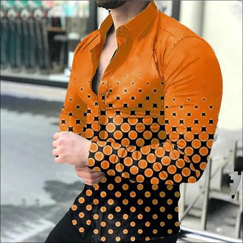 New Fashion Luxury Social Men Shirts Turn-down Collar