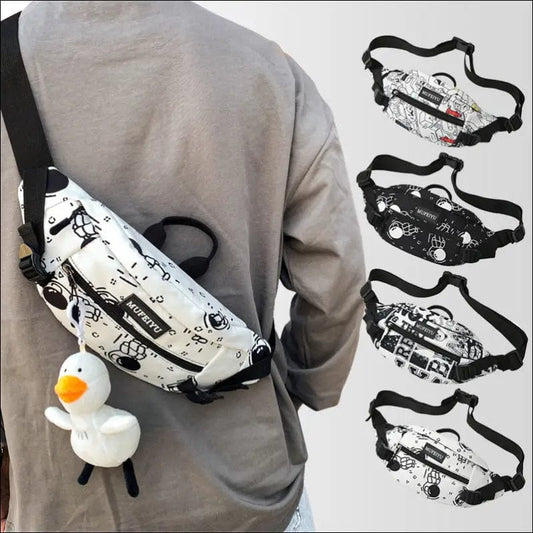 New men’s chest bag Korean version of the trend doodle