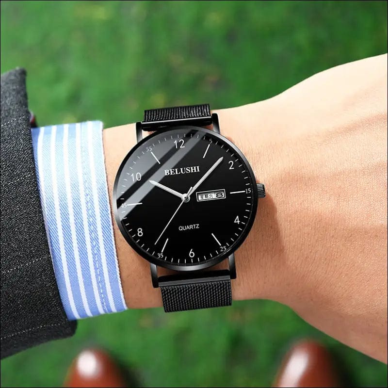 New men’s watch business casual quartz surface waterproof