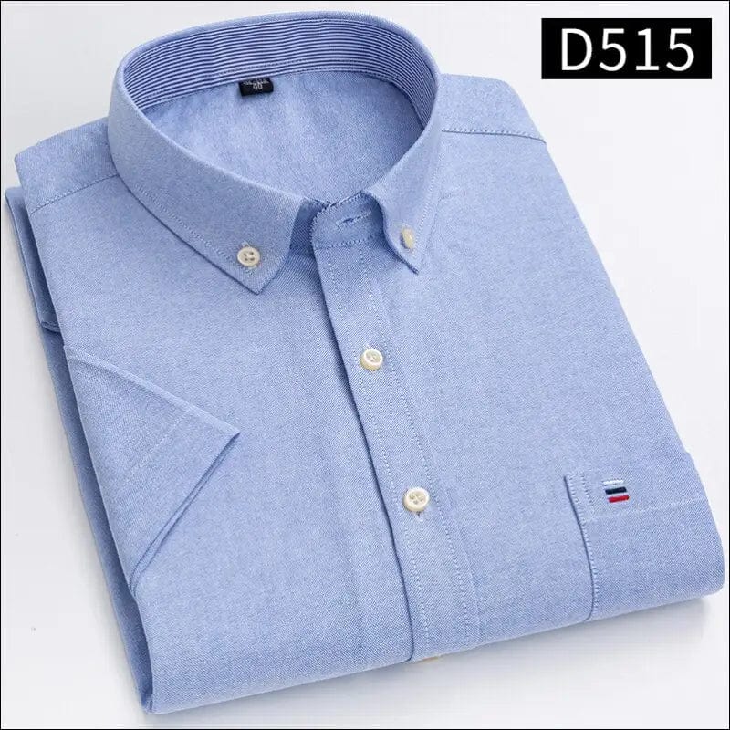 New S To 7XL Short Sleeve 100% Cotton Oxford Soft