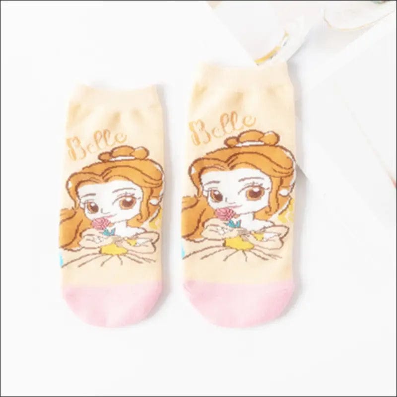 New Socks Snow White Parent-child cartoon boat socks cute