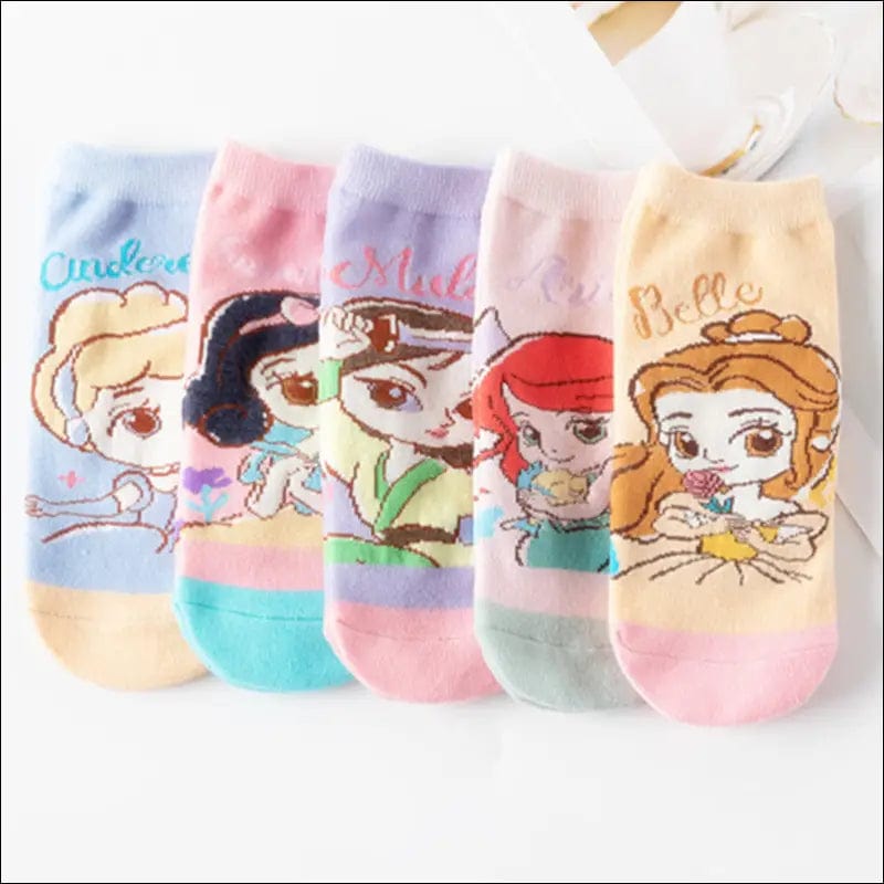 New Socks Snow White Parent-child cartoon boat socks cute