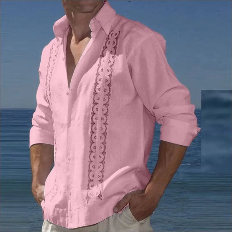 New Spring Summer Men Casual Cotton Linen Shirt 2023 Fashion