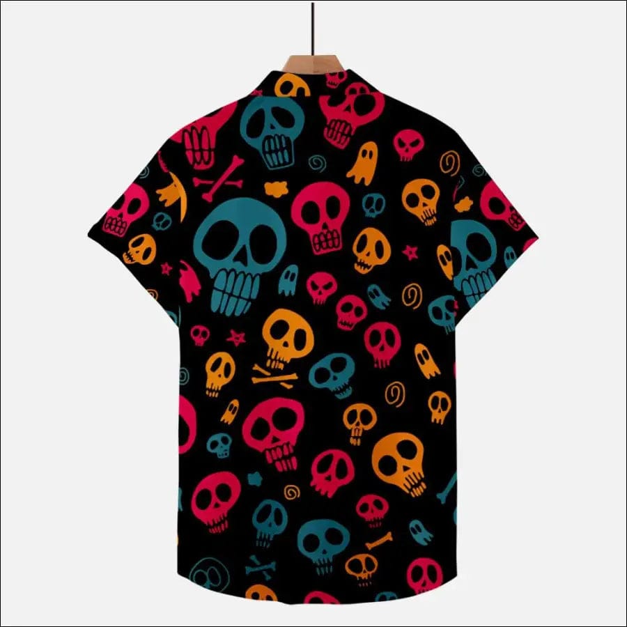 New Summer Halloween Skeleton 3d Printed Hip Hop Shirt