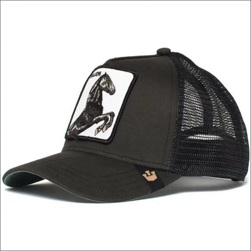 Panther Mesh Cap Summer Baseball Anime Gorilla FREEDOM Black