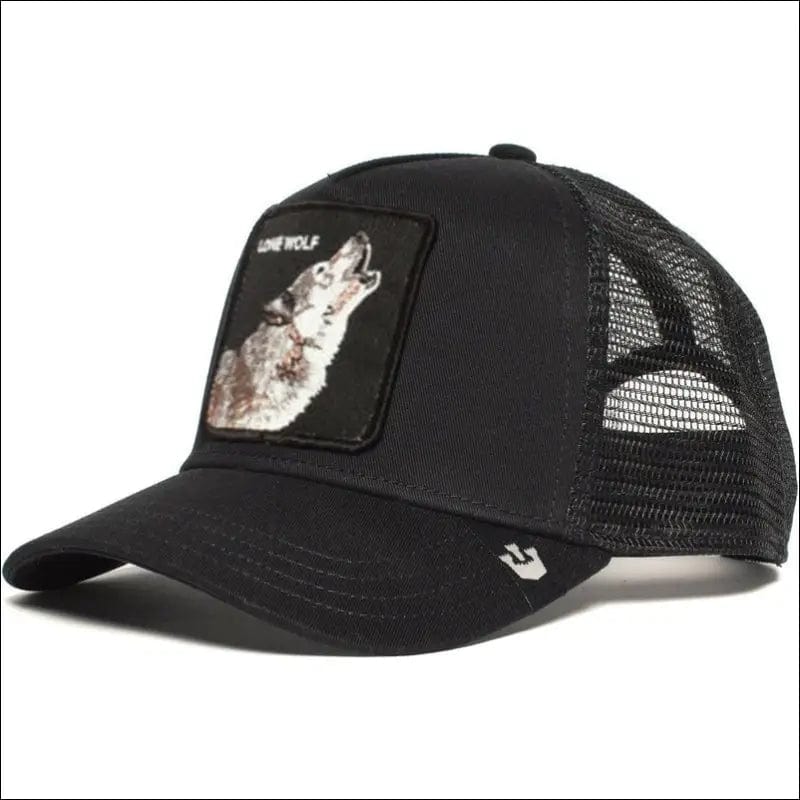 Panther Mesh Cap Summer Baseball Anime Gorilla FREEDOM Black