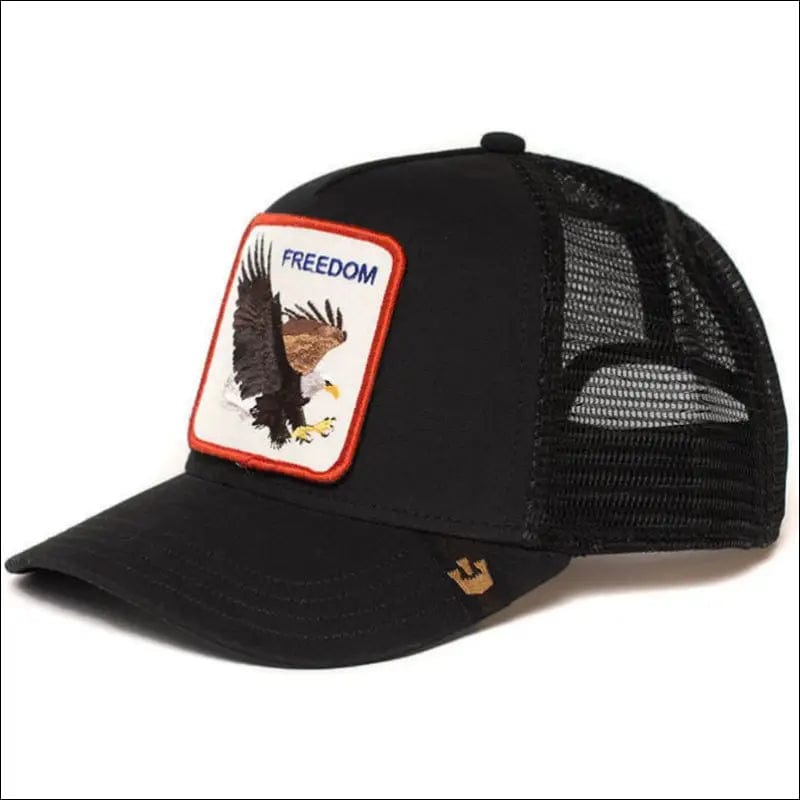 Panther Mesh Cap Summer Baseball Anime Gorilla FREEDOM Black