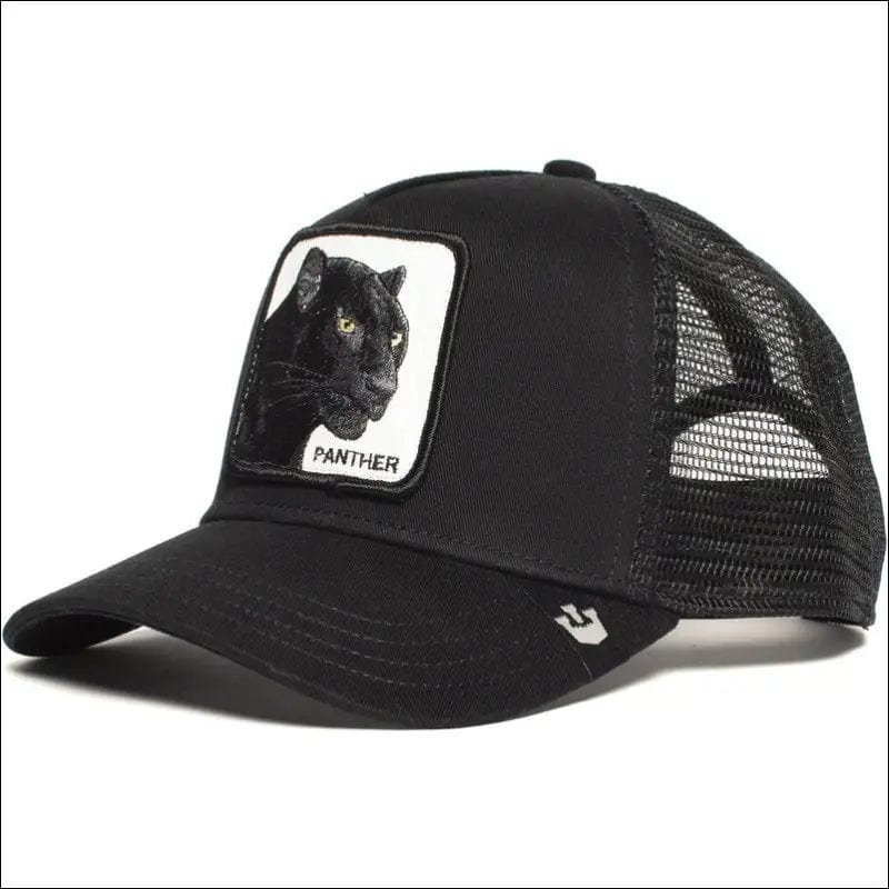 Panther Mesh Cap Summer Baseball Anime Gorilla FREEDOM Black