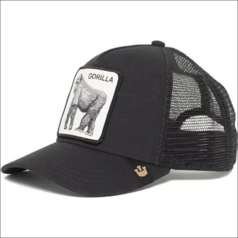 Panther Mesh Cap Summer Baseball Anime Gorilla FREEDOM Black