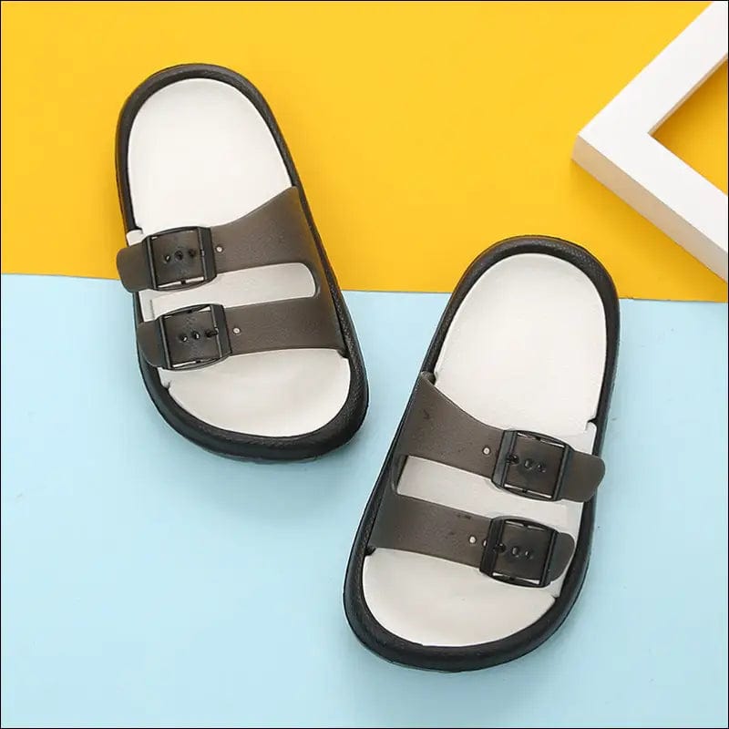 Parent-child double buckle children’s sand slippers children