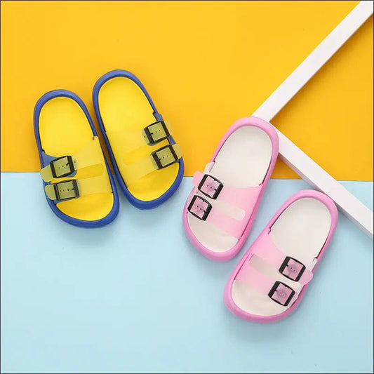 Parent-child double buckle children’s sand slippers children