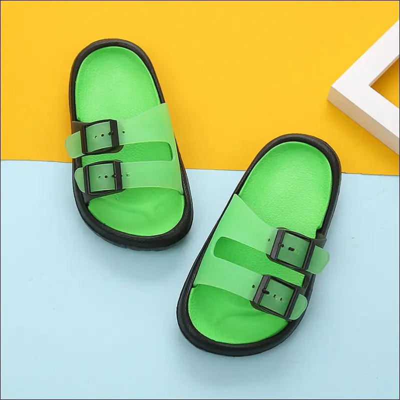 Parent-child double buckle children’s sand slippers children