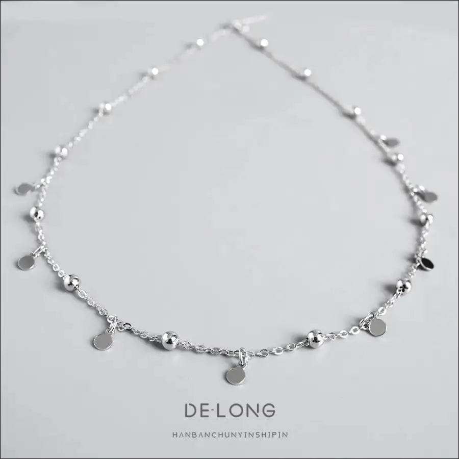 Personality simple ball neckline S925 sterling silver