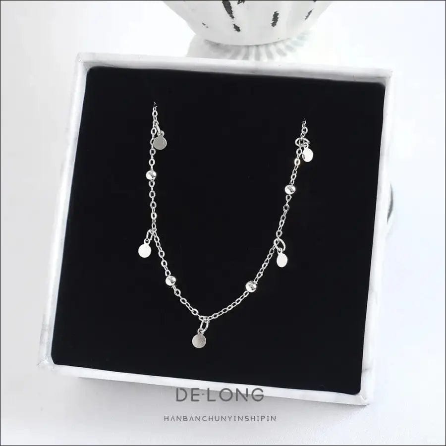 Personality simple ball neckline S925 sterling silver