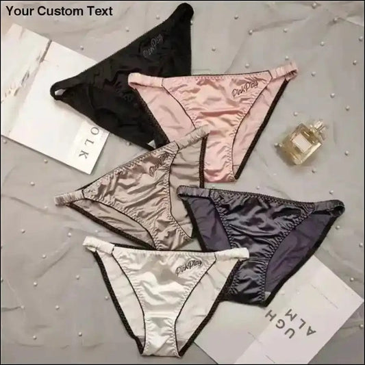’Pink Play’ Satin Lined Panties Underwear - 50105541-black-m