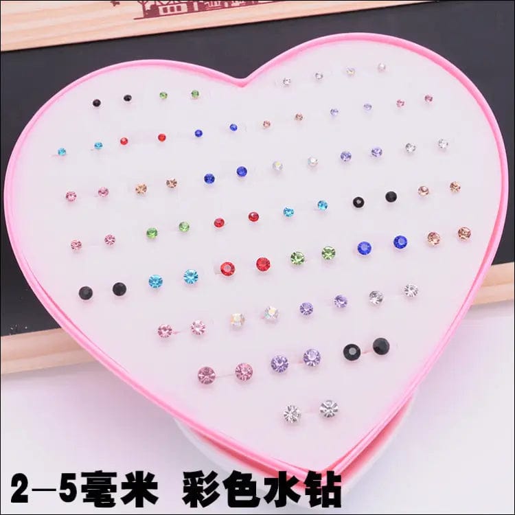 Plastic earrings simple Korean personality love set acrylic