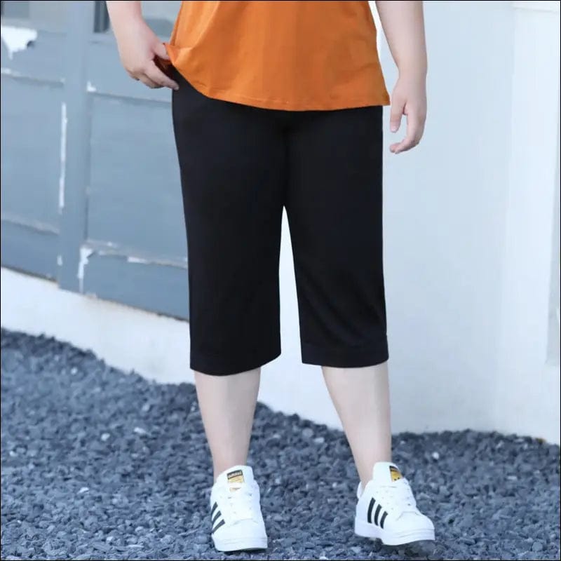 Plus fertilizer XL 200 pounds fat mm casual seven pants