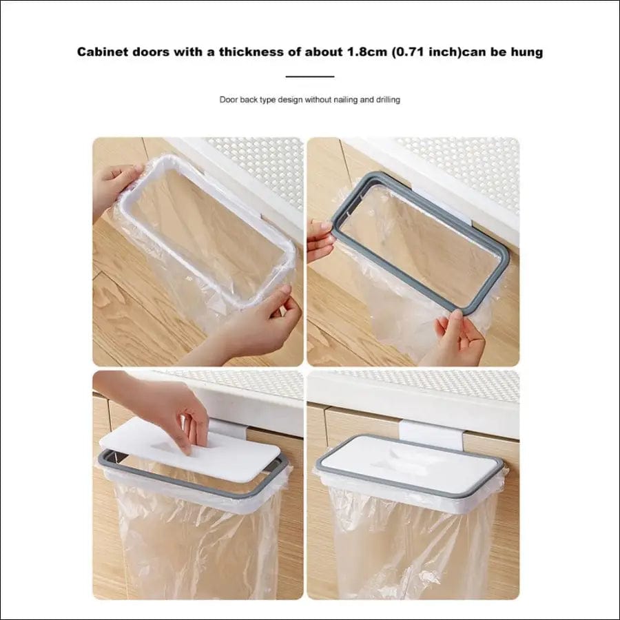 Portable Plastic Garbage Hanging Bag Kitchen Trash Storage