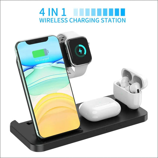 QI certified new four-in-one multi-function wireless charger