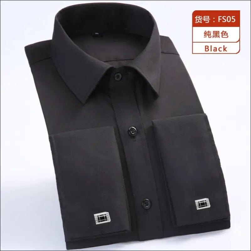 Quality & Gentle Formal Mens French Cuff Dress Shirt Men