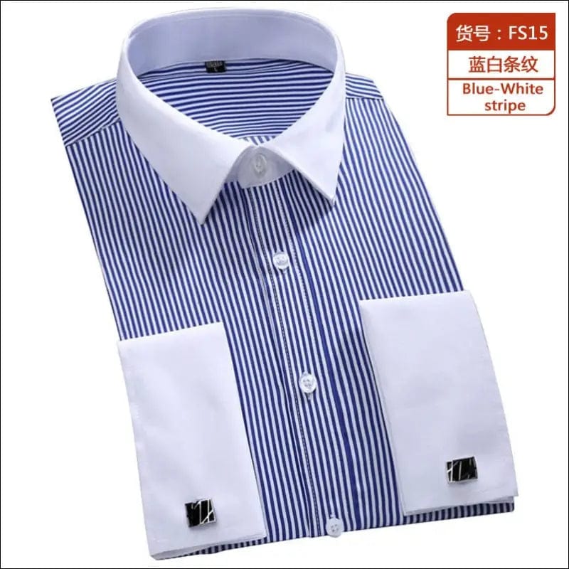 Quality & Gentle Formal Mens French Cuff Dress Shirt Men