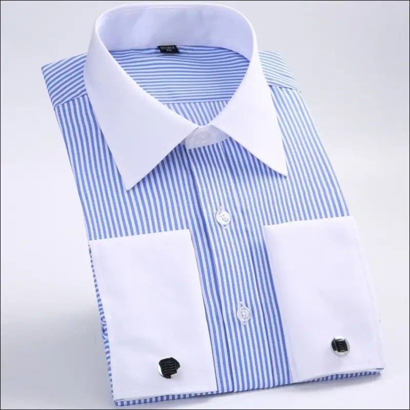 Quality & Gentle Formal Mens French Cuff Dress Shirt Men