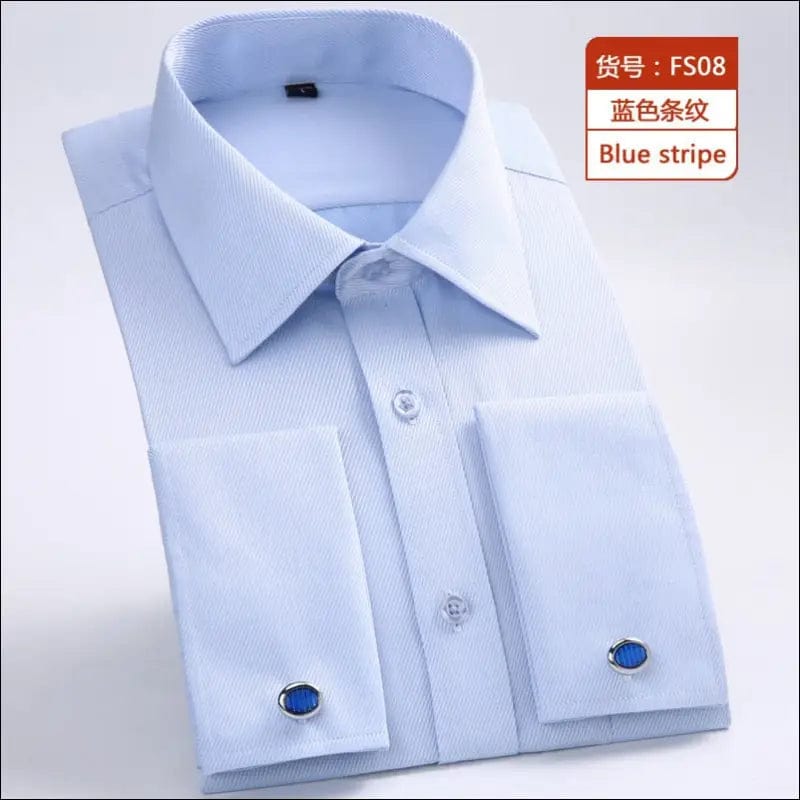 Quality & Gentle Formal Mens French Cuff Dress Shirt Men