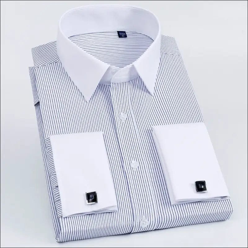 Quality Men Casual Slim Fit Shirt Mens Long Sleeve Business