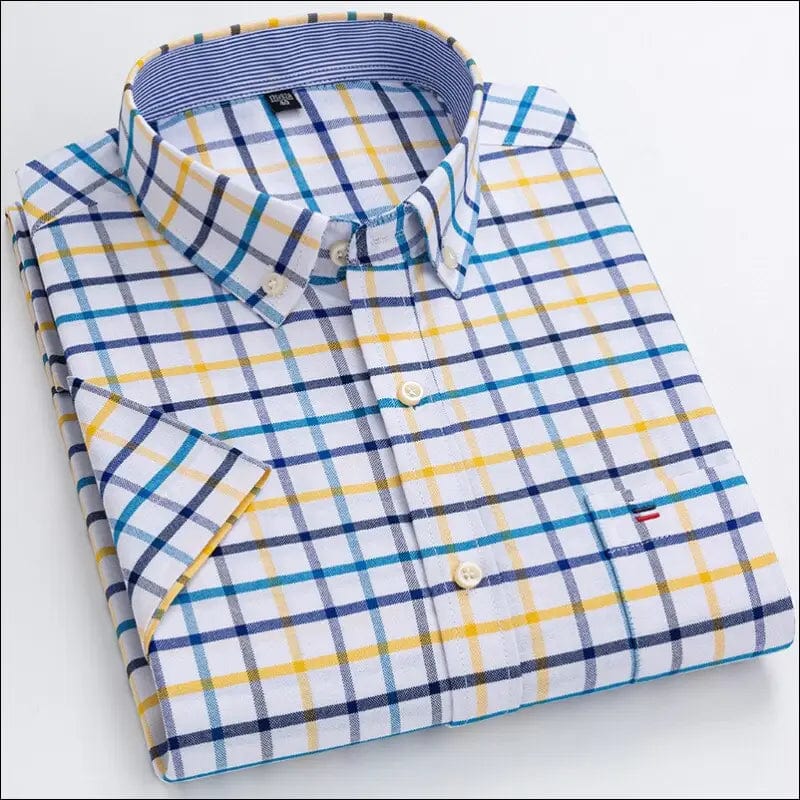 Quality Men’s Oxford Short Sleeve Summer Casual Shirts