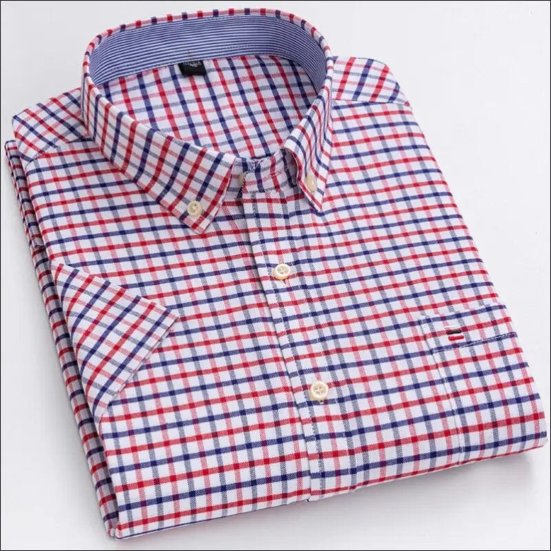 Quality Men’s Oxford Short Sleeve Summer Casual Shirts