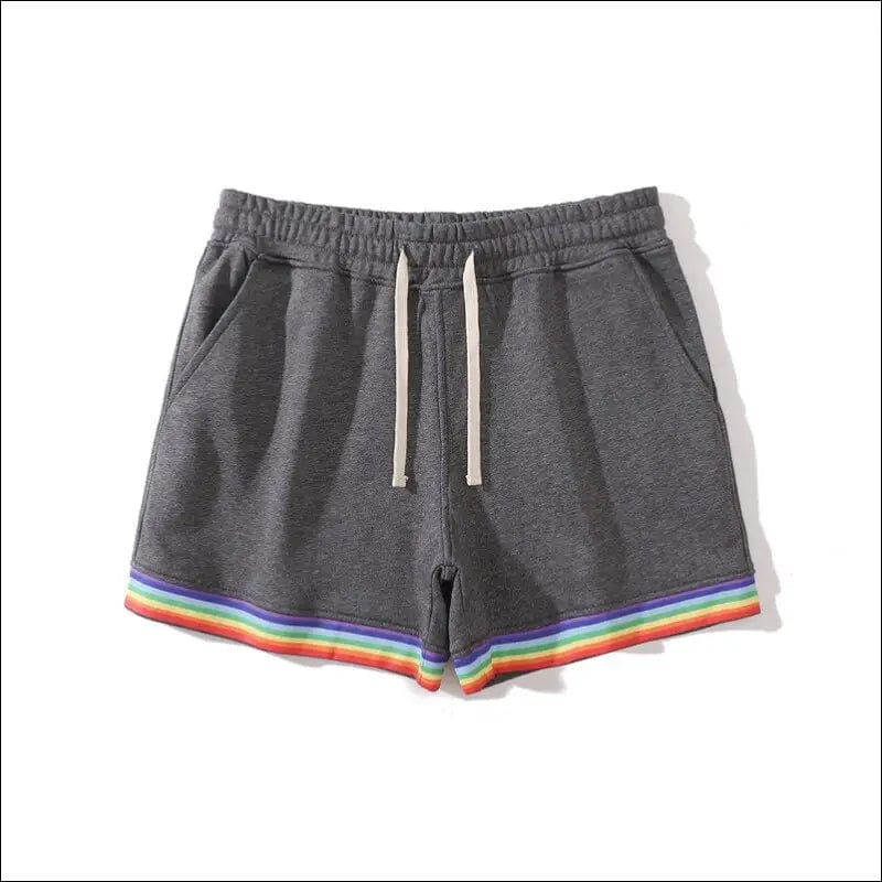 Rainbow man home shorts fashion colorful - Dark Grey / S -