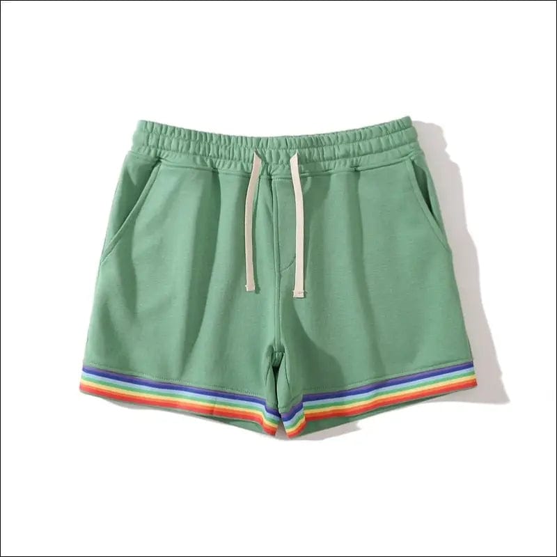 Rainbow man home shorts fashion colorful - Green / S -